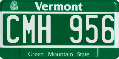 VT license plate CMH956
