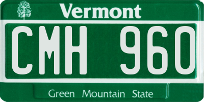 VT license plate CMH960