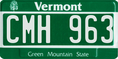 VT license plate CMH963