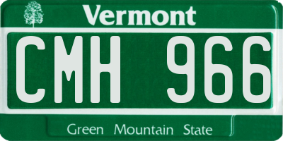 VT license plate CMH966