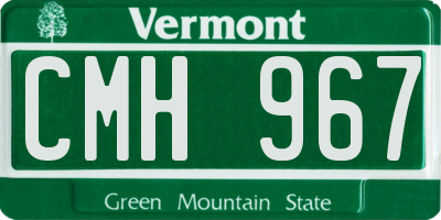 VT license plate CMH967