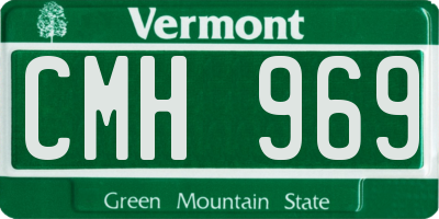 VT license plate CMH969