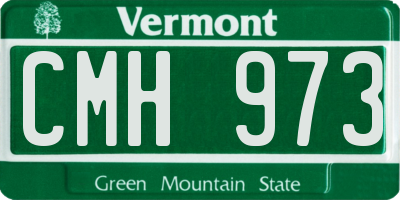 VT license plate CMH973