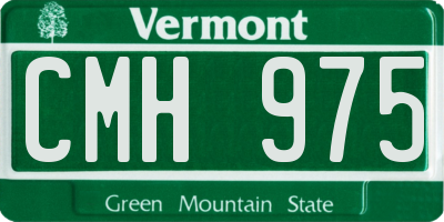 VT license plate CMH975