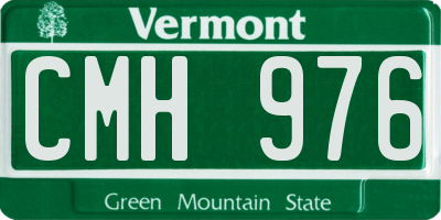 VT license plate CMH976