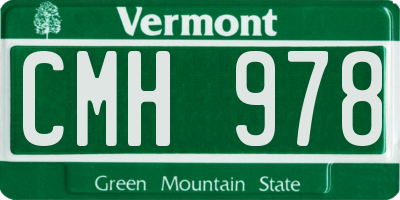 VT license plate CMH978