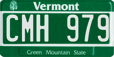VT license plate CMH979