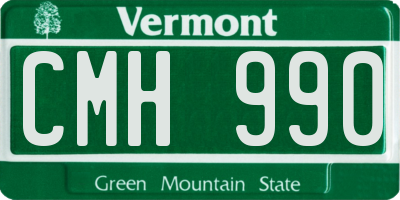 VT license plate CMH990