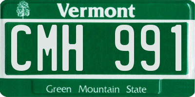 VT license plate CMH991