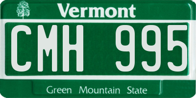 VT license plate CMH995
