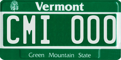 VT license plate CMI000