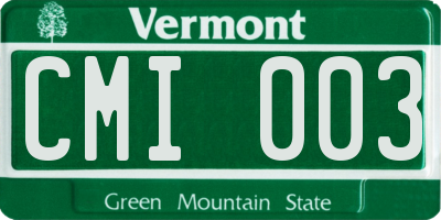 VT license plate CMI003