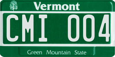 VT license plate CMI004