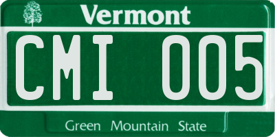 VT license plate CMI005