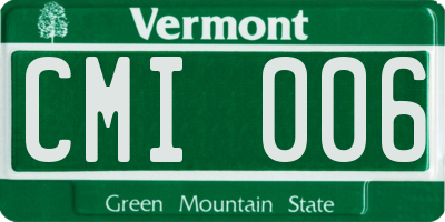 VT license plate CMI006