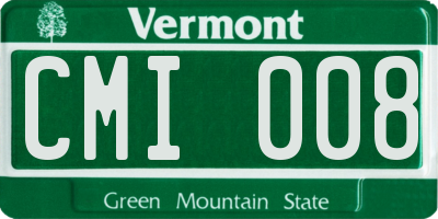 VT license plate CMI008