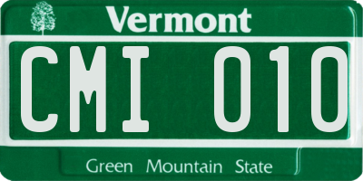 VT license plate CMI010
