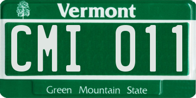 VT license plate CMI011