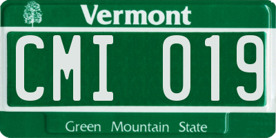 VT license plate CMI019