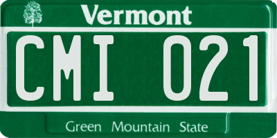 VT license plate CMI021