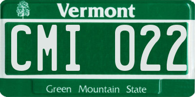 VT license plate CMI022