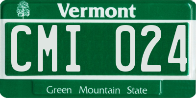 VT license plate CMI024
