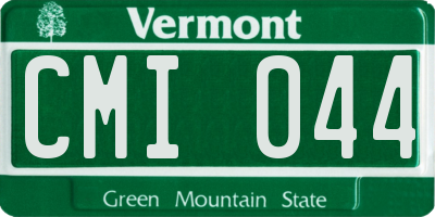 VT license plate CMI044