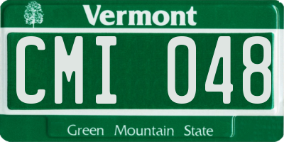 VT license plate CMI048