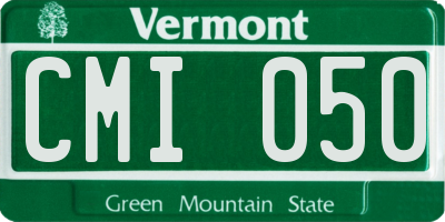 VT license plate CMI050