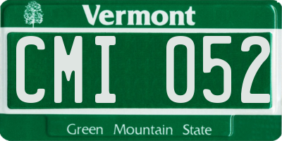 VT license plate CMI052