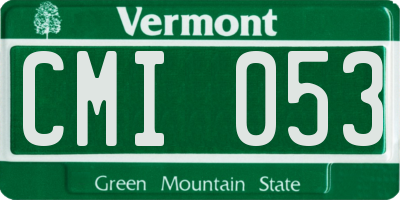 VT license plate CMI053