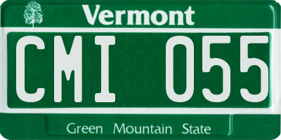 VT license plate CMI055