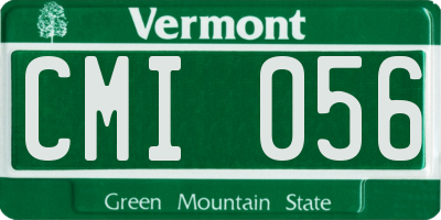 VT license plate CMI056