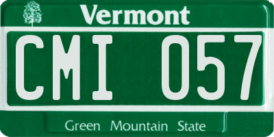 VT license plate CMI057