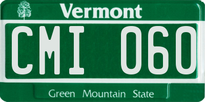 VT license plate CMI060