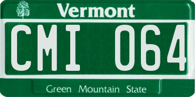 VT license plate CMI064