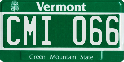 VT license plate CMI066