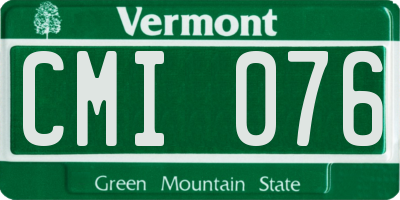 VT license plate CMI076