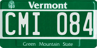 VT license plate CMI084