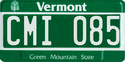 VT license plate CMI085