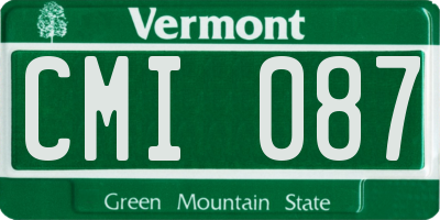VT license plate CMI087