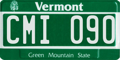VT license plate CMI090