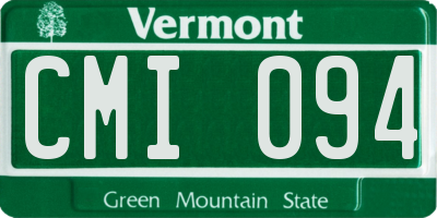 VT license plate CMI094