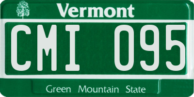 VT license plate CMI095