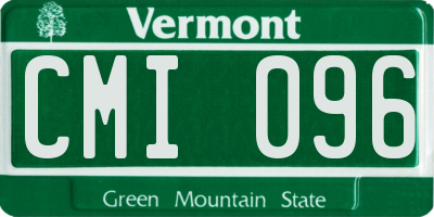 VT license plate CMI096