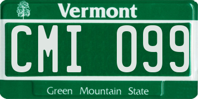 VT license plate CMI099
