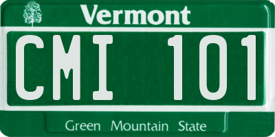 VT license plate CMI101