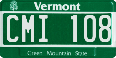 VT license plate CMI108