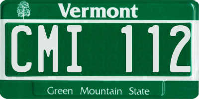 VT license plate CMI112