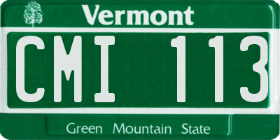 VT license plate CMI113